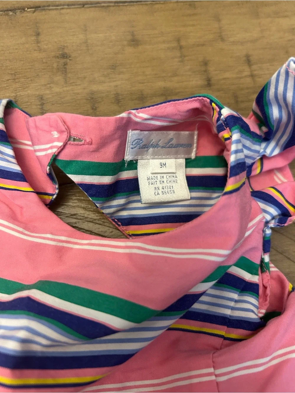 6-9M Ralph Lauren Pink Striped Dress